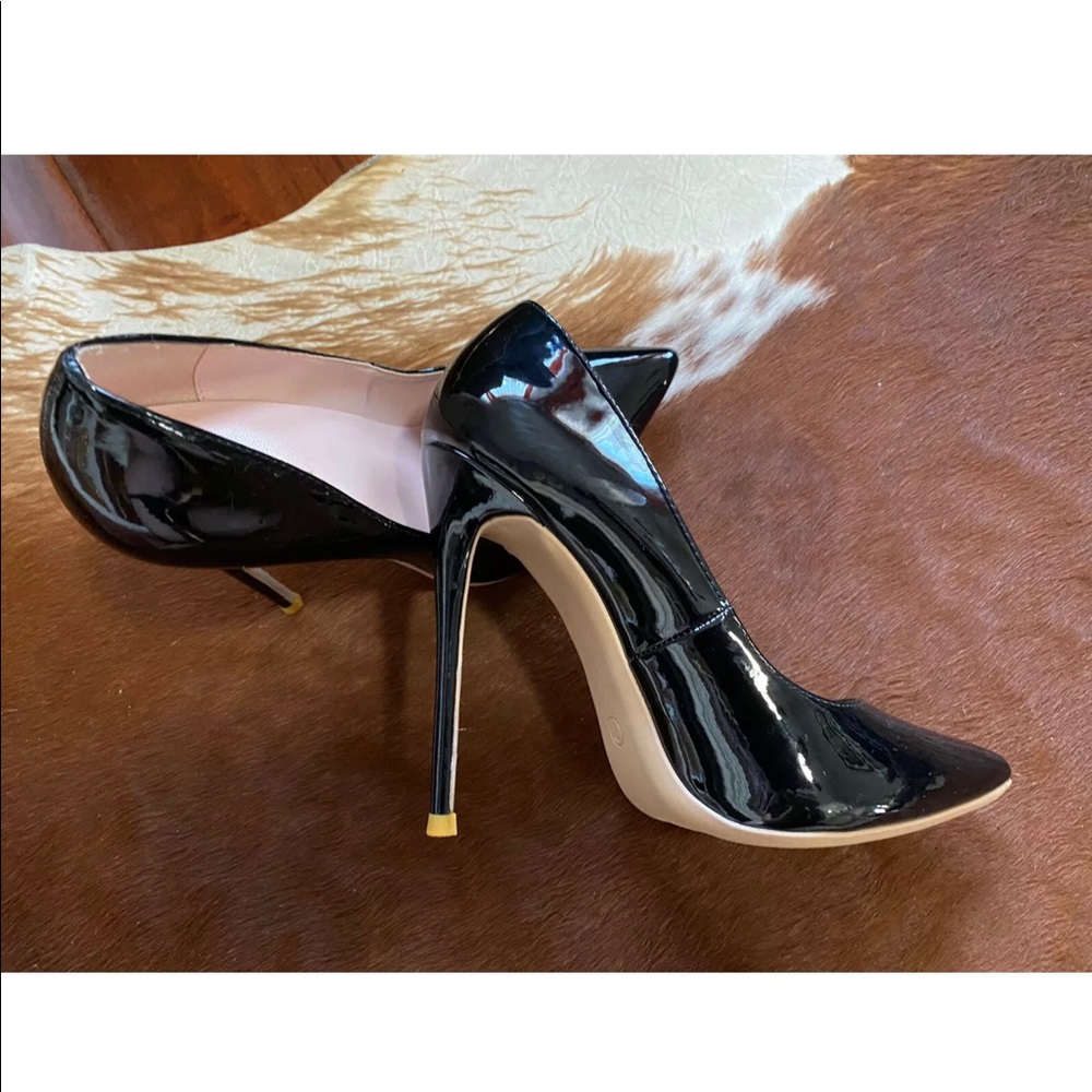 NWB Elisabet Tang High Heels Black Evening Party Cocktail Prom Shoes US Sz 7 - Picture 3 of 14